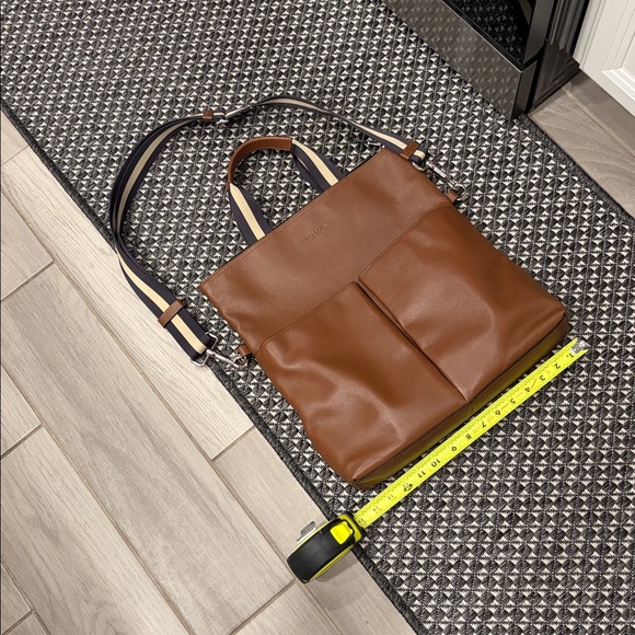 COACH brown pebbled leather tote shoulder laptop bag 💼 - Picture 10 of 10